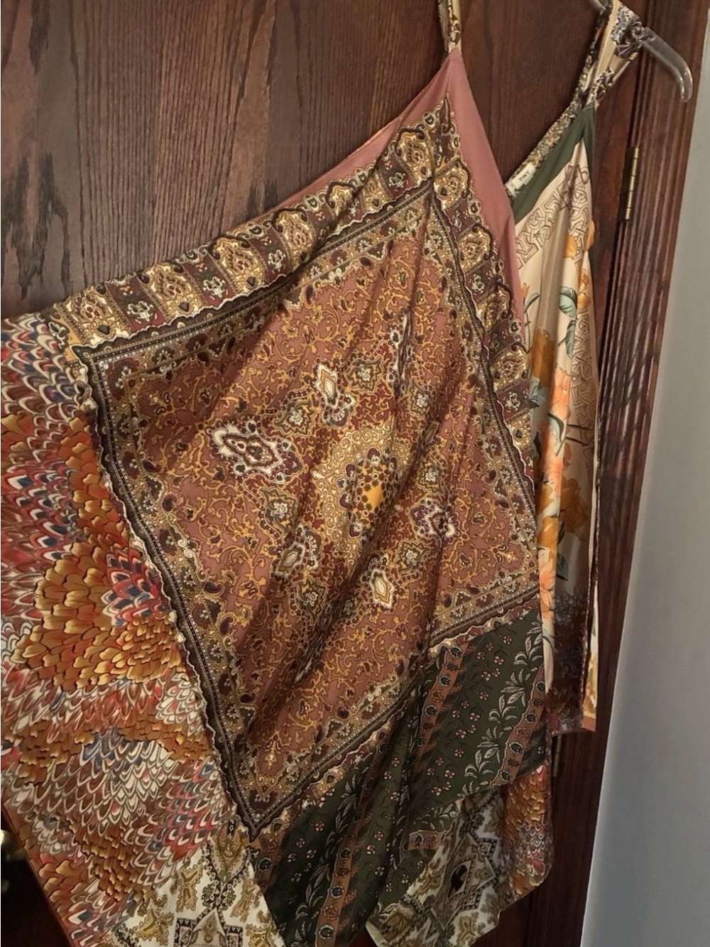 EUC Anthropologie Tiny Sebou Scarf-Printed Asymmetrical Hem Boho Dress - Picture 4 of 7